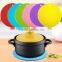 Hot Sale FDA and LFGB Food Grade Colorful Round Shape Non-sick Silicone Table Mat & Silicone Placemat