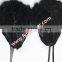 Handmade Black Goose Feather Kids Small Dance Wings For Birthday