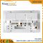 Euro British Plug Wall outlet switch control + dual 2 X USB power point with CE RoHS BS1363 standard