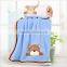 Patch embroidered cartoon animals, the monkey cheap coral fleece kids blanket nap knee blanket corporate gifts
