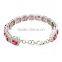 Rhodium bracelets 925 Solid Sterling Silver Natural Ruby Gorgeous Look American Diamond bracelets Diamond bracelets