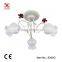 White chandelier with small red flower decoration in Russia style