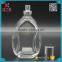 110ml bestselling Oblate round transparent glass perfume bottle with crimp neck                        
                                                                                Supplier's Choice