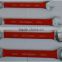 Mirror polished combination wrench set with red handle