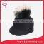 Black Felted Peaked Hat 100% Wool