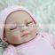 NPKDOLL Handmade Full vinyl mini reborn girl doll sleeping 10 inch small baby dolls