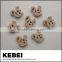 Multihole bright swiveling shank button