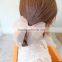 Elegant Small Imitation Pearls Decoration Big Chiffon Bows Elastic Rubber BandsHairwear Hair Accessories For Women & Girls