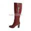 lady fur lining rubber rain boots