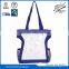 nice polyester clear PVC tote bag with mesh pockets