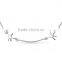 Wholesale Silver Plated Nickel Free Starfish Anklet Curb Chain Ankle Bracelet