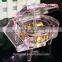 2016 wholesale new pink crystal glass grand piano