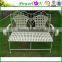 Popular Selling Folding Antique White Metal Garden Chair