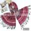 A27-H Lady Fashion chunky striped crochet shawl/ blanket woven lady scarf                        
                                                Quality Choice