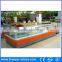supermarket refrigerating cabinet island freezer sliding glass door to save energy