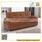 Fashion design rhombus leather recliner sofa foldable bed with metal legs