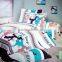 luxury reactive printed four pieces bedding set