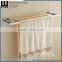 Simple Hotel Decorative Zinc Alloy Chrome Finishing Bathroom Sanitary Items Double Towel Bar