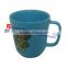 colorful melamine kids cup with handles