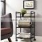 Kitchen Utility Cart Rolling Metal Portable Bar Pantry Bathroom Office Bookcase