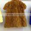 dyed color European winter women rex rabbit fur vest for women