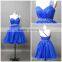 Latest Designs One Shoulder Ruffled Beaded Custom Made Mini Cocktail Occasion Party CD070 cocktail dresses short royal blue