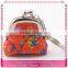 Leather coin purse with keyring, cheap key chain coin purse