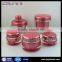 red acrylic round double wall cosmetic cream empty jar