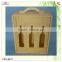 unfinished hinge 3 bottles wooden wine gift box