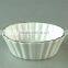 wholesale Stock White round Ceramic Dish with silver line in good quality and reasonable price