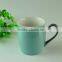 Stocked 350ml Colorful Glazed Ceramic Coffee Mug/cup With Special Handle Standard for Daily Use