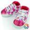 Hot Pink Color Best Selling Factory Price For Beautiful Baby Shoes Floral Pattern Baby Girl Shoes Baby First Step Shoes