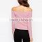 China factory OEM ODM 2015 customized Off Shoulder Top With Long Sleeves
