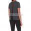 Wholesale Women Round Neck Short Sleeves Polka Dot Sheer Panel Linen T-shirt(DQE0153T)