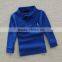 2016 new fashion 100% long sleeve slim fit blank polo t-shirt for kid