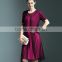 2017 latest woman slimming crinkle false two pieces splicing dress
