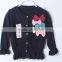 Wholesale Fancy Bows Trims Ruffle Knitted Girls Baby Wool Sweater