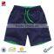 Navy Blue Drawstring Contrast Inner Band Board Shorts for Men