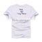 Round collar short sleeve t shirt white with letter
