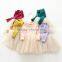 S60611B 2017 Kids Candy Tulle Skirts Children Cotton Skirt for Age 3-8y