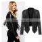 Wholesale latest sexy fashion design black pu motorcycle woman leather jacket