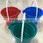 plastic round bin container bucket with handle