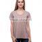 Wholesale Fashion Womens Lastest Design T-Shirt,Custom Casual Pure Color Plain T-shirt For Women