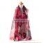 2016 Spring New Begonia Printed Voile Scarves With Sunblock