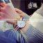 Golden Dial Quartz Watches British Retro Casual Canvas Belt Watches