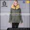 Military short style fashon fur lined parka fur raccoon jacket