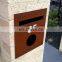 decorative corten steel rusted metal free standing rustproof mailbox for postal service