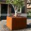 Outdoor A242 Corten Steel Planter Square Size