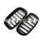 1 Pair Gloss black Single Slat Line Front Grille Kidney grill for BMW X5 X6 F15 F16 2014 2015 2016 2017