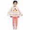 Girl Polka Dots Applique Ruffle Tunic And Stripe Leggings Wholesale Children Clothing Kids Thanksgiving Boutique Outfit